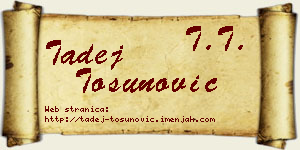 Tadej Tosunović vizit kartica